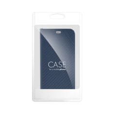 OEM LUNA Book Carbon torbica za iPhone 15, modra