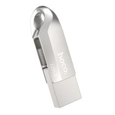 Hoco Pendrive 128 GB USB 3.0 (USB A + USB C) Hoco UD8 nikl