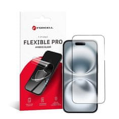 FORCELL Hibridno steklo za iPhone 16 PLUS Forcell Flexible 5D črno