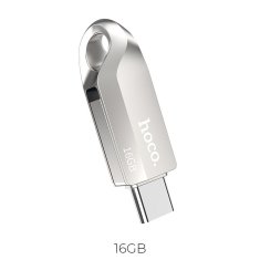 Hoco Pendrive 16 GB USB 3.0 (USB A + USB C) Hoco UD8 nikl