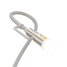 Hoco Vse v enem kabel USB C / Lightning na USB C / LED svetloba Hoco PD 3A 60W 1,2 m U138 siva