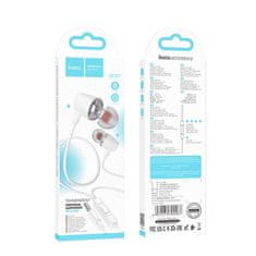 Hoco Slušalke z žico Jack 3,5 mm Hoco M107 bele