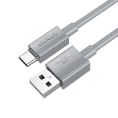 Hoco USB kabel A na USB C Hoco 3A 1 m X107 siv