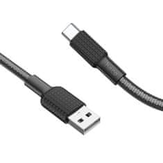Hoco USB kabel A na USB C Hoco 3A 1 m X69 črno-bel
