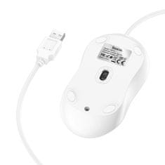 Hoco Žična miška Hoco USB A 1600 dpi 1,5 m GM13 bela