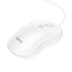 Hoco Žična miška Hoco USB A 1600 dpi 1,5 m GM13 bela