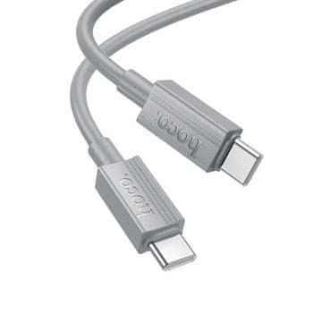Hoco Hoco USB C na USB C kabel 3A 60W 1 m X107 siv