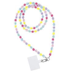 OEM Vratna vrvica za telefon, obesek za telefon - COLORFUL / dolžina vrvice 120 cm (60 cm v zanki) / za okoli vratu - večbarvna