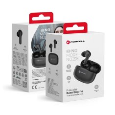 FORCELL Brezžične ušesne slušalke Forcell F-Audio TWS Bass Engine ANC + ENC + TUYA APP črne