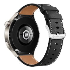 FORCELL Pasek za Samsung Galaxy Watch Forcell F-Design FS21 z luknjami iz umetnega usnja, 22 mm, črn