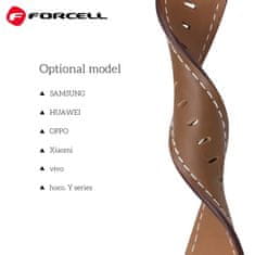 FORCELL Pasek za Samsung Galaxy Watch Forcell F-Design FS21 z luknjami iz umetnega usnja, 22 mm, črn