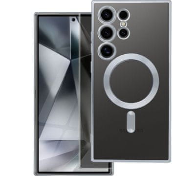OEM ELECTRO MAG COVER ovitek, združljiv z MagSafe za SAMSUNG S24 Ultra srebrno