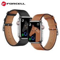 FORCELL Pasek za Apple Watch Forcell F-Design FA20 z luknjami iz umetnega usnja 38/40/41 mm črn