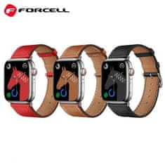 FORCELL Pasek za Apple Watch Forcell F-Design FA20 z luknjami iz umetnega usnja 42/44/45/49 mm rdeč