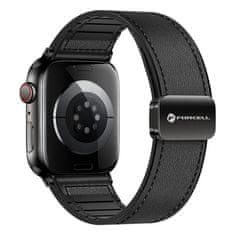 FORCELL Pasek za Apple Watch Forcell F-Design FA21 magnetni iz umetnega usnja 38/40/41 mm črn