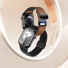 FORCELL Pasek za Apple Watch Forcell F-Design FA21 magnetni iz umetnega usnja 38/40/41 mm črn