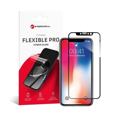 FORCELL Hibridno steklo za iPhone X /XS Forcell Flexible 5D črno