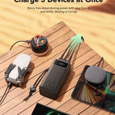 VEGER VEGER powerbank 56000 mAh PD QC3.0 5A 130W Tank Boost (W5001C) črn