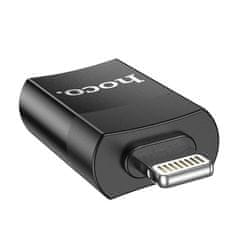 Hoco OTG USB A na Lightning adapter Hoco UA17 črn