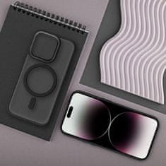 OEM MATTE MAG COVER ovitek, združljiv z MagSafe za IPHONE 15, črn