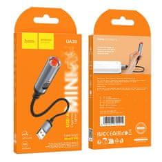 Hoco USB A adapter za avtomobilski vžigalnik Hoco 0,3 m UA30 črn