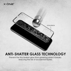 X-One Temperirano steklo X-ONE Full Cover Extra Strong Mat - za iPhone 14 Pro (polno lepljivo) črno