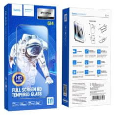Hoco Tvrdo steklo za iPhone 15 PLUS / 16 PLUS Hoco HD 5D Guardian shield 10 kosov G14 črno