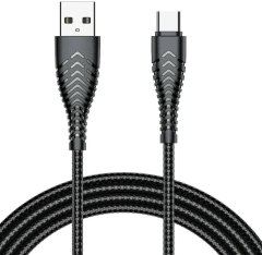 VEGER VEGER USB kabel A na tip C 2,4A V104 1,2 m črn
