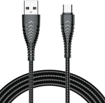 VEGER VEGER USB kabel A na tip C 2,4A V104 1,2 m črn