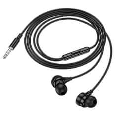 Hoco Slušalke z žico Jack 3,5 mm Hoco M116 črne