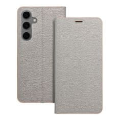 OEM LUNA Book Gold torbica za SAMSUNG S24 FE srebrna
