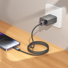 Hoco USB kabel A na Lightning Hoco 2,4A z zaslonom 1 m X112 črn