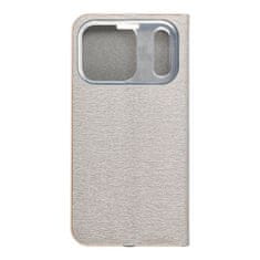 OEM LUNA Book Gold torbica za IPHONE 17 Pro srebrna