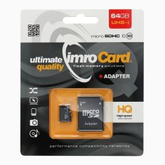 IMRO IMRO pomnilniška kartica microSD 64 GB 100 MB/s razred 10 UHS I z adapterjem SD
