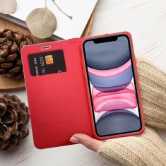 OEM LUNA Book Carbon torbica za IPHONE 16 rdeča