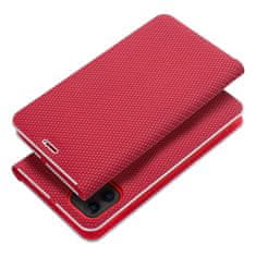 OEM LUNA Book Carbon torbica za IPHONE 16 rdeča