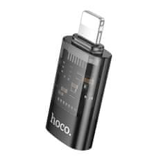 Hoco OTG adapter Lightning na USB C Hoco UA36A prozoren črn