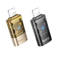 Hoco OTG adapter Lightning na USB C Hoco UA36A prozoren črn