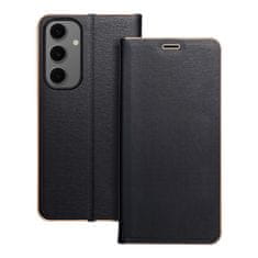 OEM LUNA Book Gold torbica za SAMSUNG S24 FE črna
