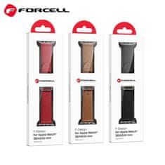 FORCELL Pasek za Apple Watch Forcell F-Design FA20 z luknjami iz umetnega usnja 42/44/45/49 mm rdeč