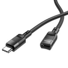 Hoco OTG adapter USB C na USB C Hoco 3A 1,2 m U107 črn