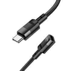 Hoco OTG adapter USB C na USB C Hoco 3A 1,2 m U107 črn