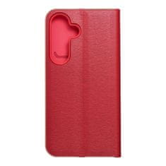 OEM LUNA Book Gold torbica za SAMSUNG S25 rdeča