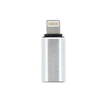 OEM Adapter tipa C (ženski) za Lightning (moški) srebrni