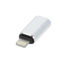 OEM Adapter tipa C (ženski) za Lightning (moški) srebrni