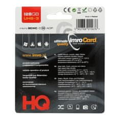 IMRO IMRO pomnilniška kartica microSD 128 GB 100 MB/s razred 10 UHS 3 4K z adapterjem SD