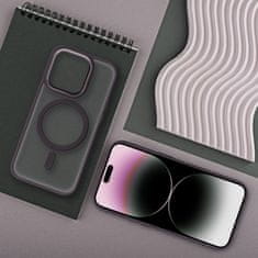 OEM MATTE MAG COVER etui, združljiv z MagSafe za IPHONE 16 Plus, vijoličen