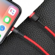 BASEUS BASEUS kabel USB A na Lightning 2,4A Cafule CALKLF-A09 0,5 m rdeče-črn