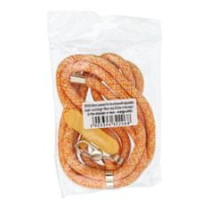 OEM Vratna vrvica za telefon, obesek za telefon - SWING (8 mm) z nastavljivo dolžino / dolžina vrvi 165 cm (največ 82,5 cm v zanki) / za ramo ali vrat - oranžno-bela