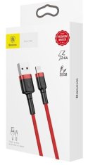 BASEUS BASEUS kabel USB A na Lightning 2,4A Cafule CALKLF-A09 0,5 m rdeče-črn